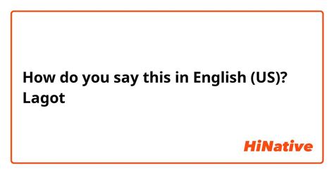 lagot in English .